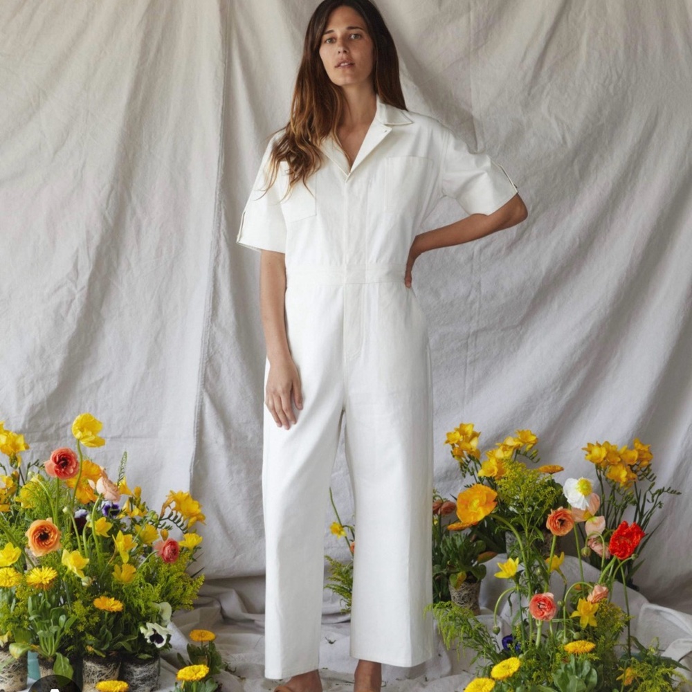 Christy Dawn White Penny Jumpsuit